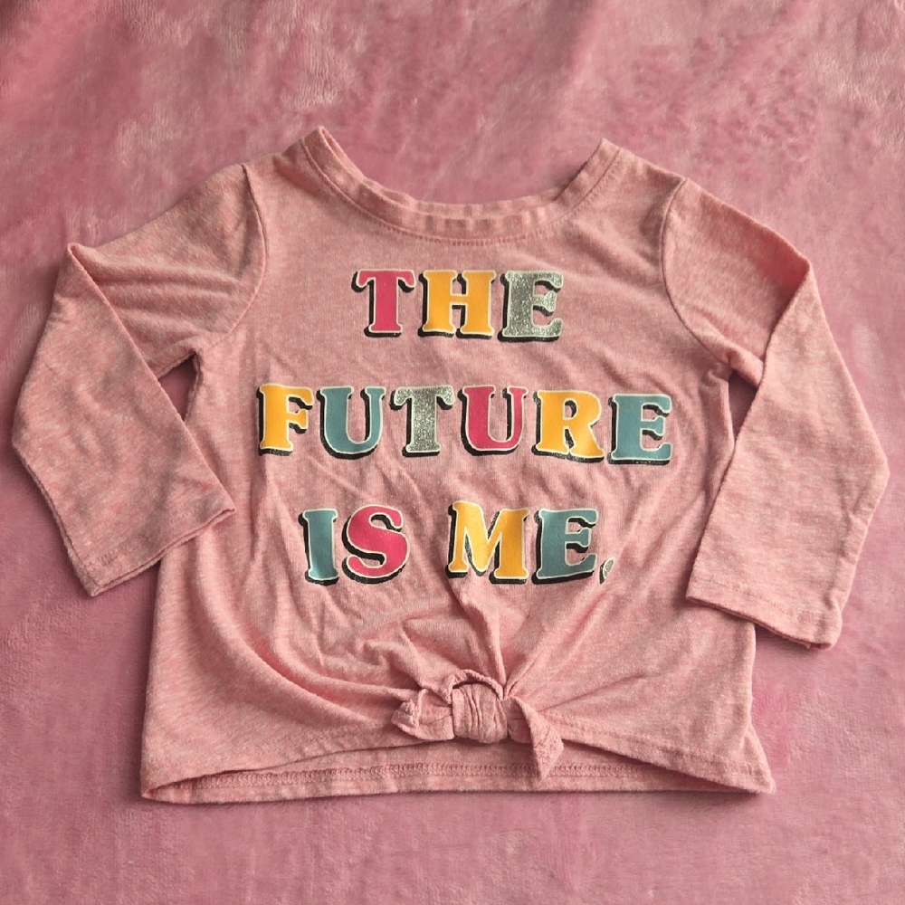 Garanimals Pink Long Sleeve Tee with Graphic Print